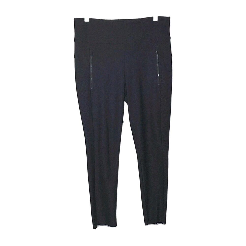 Athleta Black Leggings Womens M Perforated Accents Athletic Workout Athleisure
